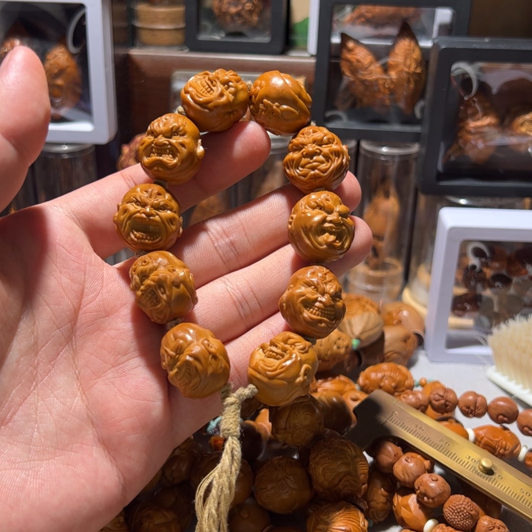 ****7手串/手链橄榄核手工双面恶僧