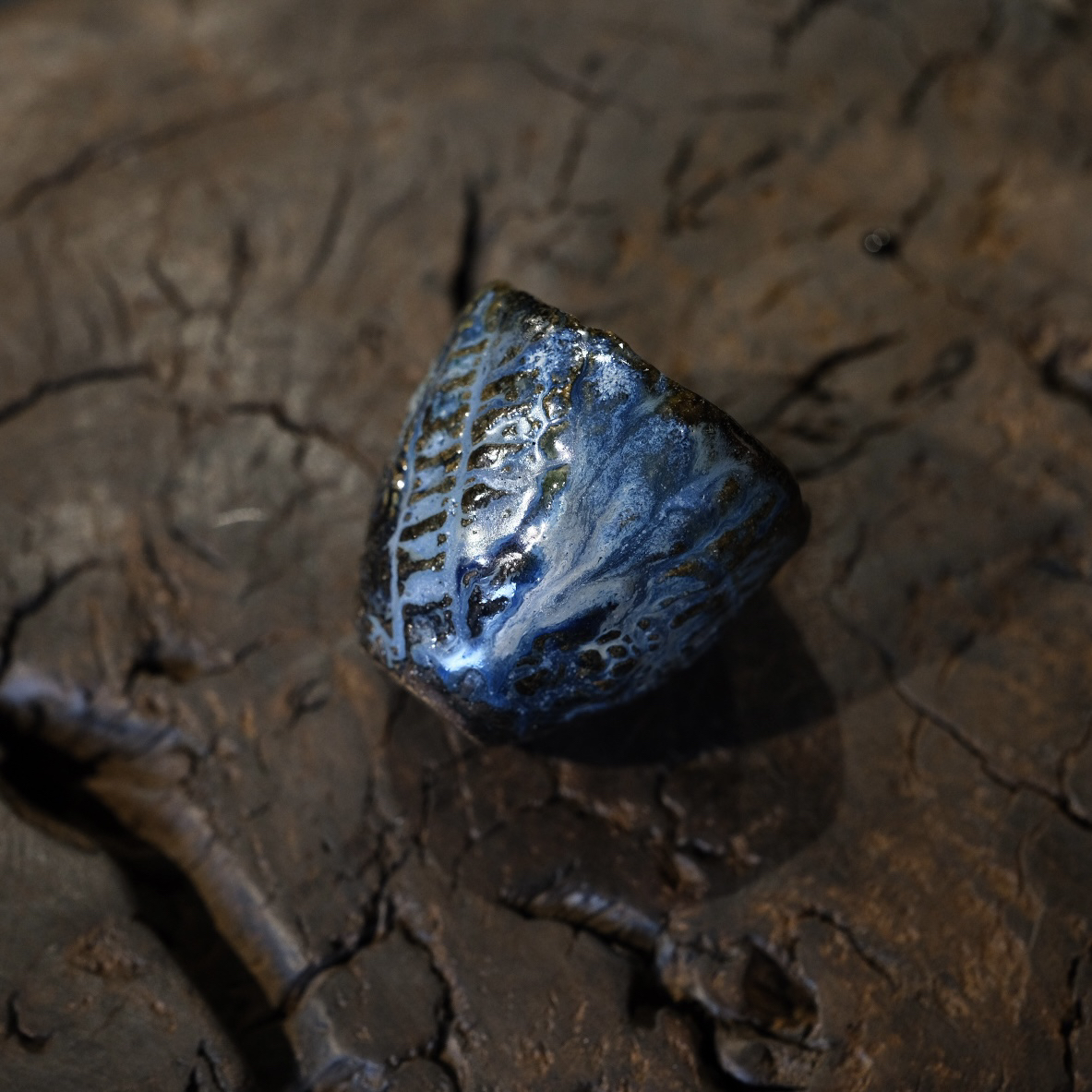 原创龙窑柴烧釉变主人杯40ml