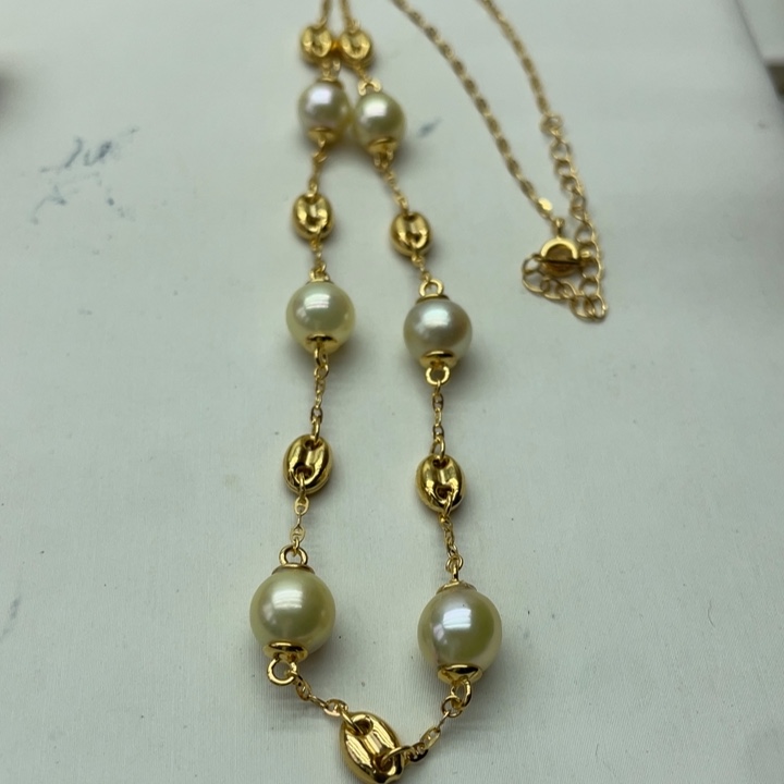 海水珍珠项链银S925镶嵌