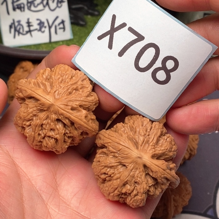 文玩核桃把件粗筋708，