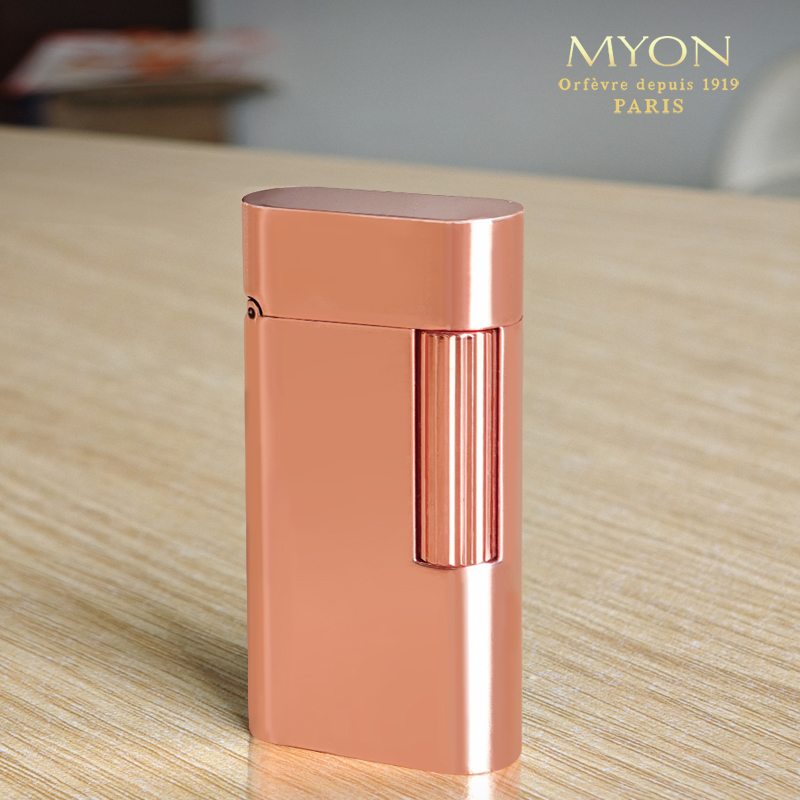 正品MYON爵士待机王M710紫铜光板机款浮雕一机一码煤油打火机
