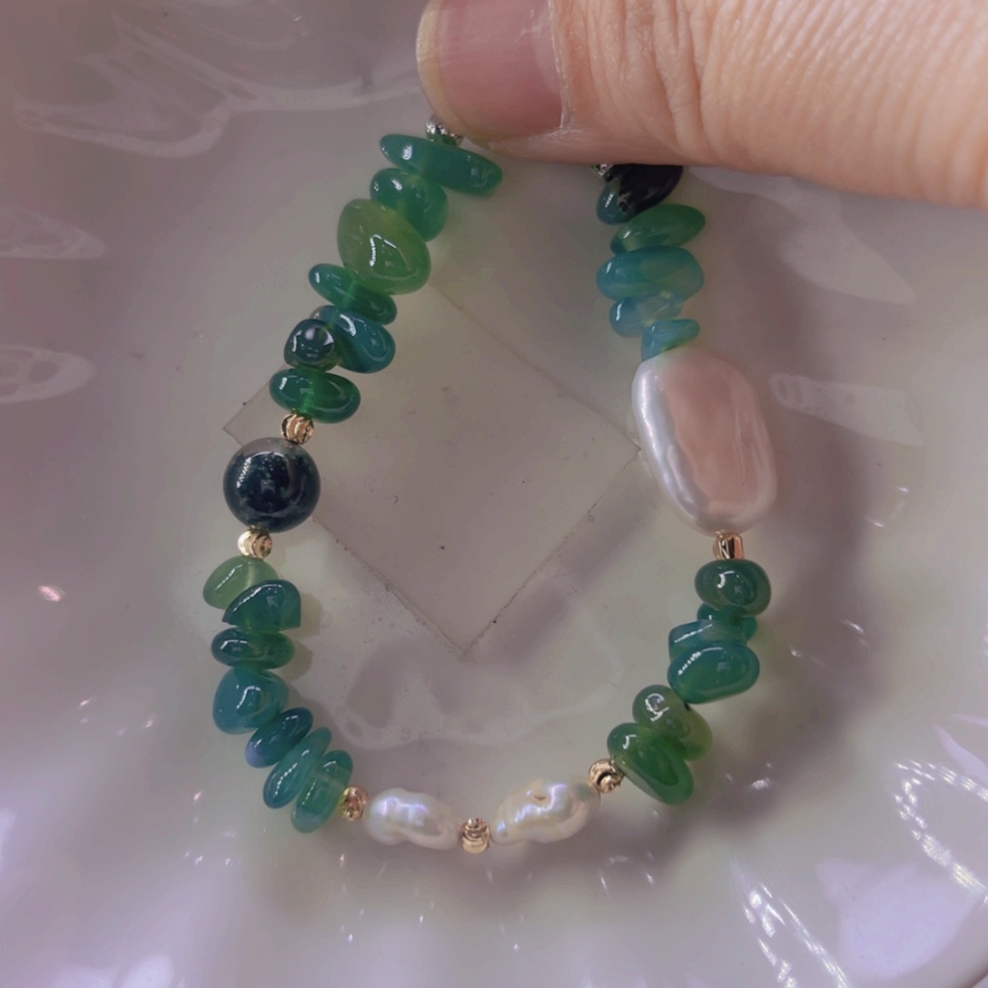 淡水珍珠手绳合金