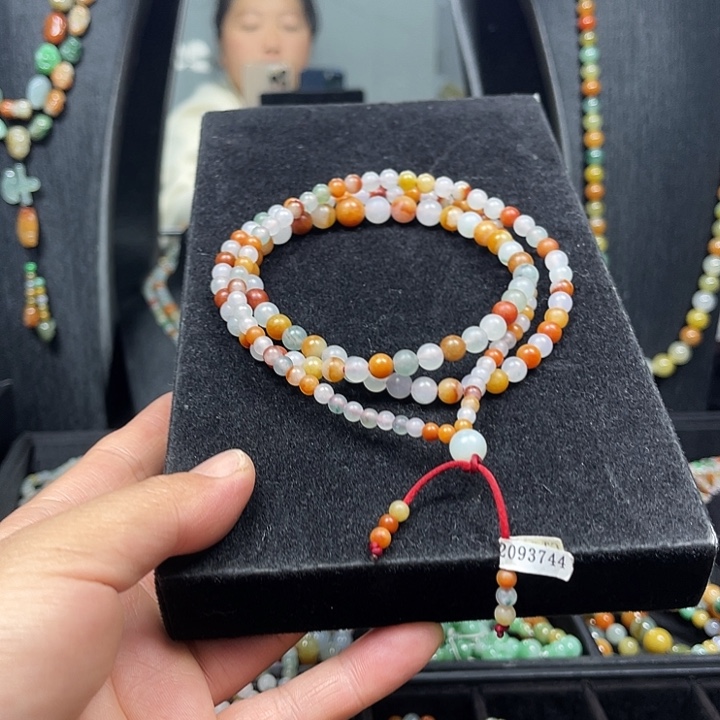 翡翠未镶嵌颈饰项链