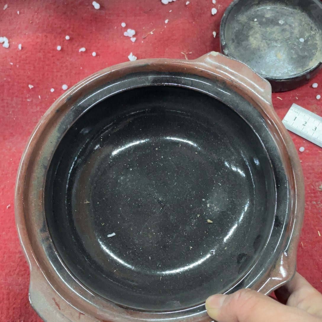 盘瓷器微瑕口径19没盖子