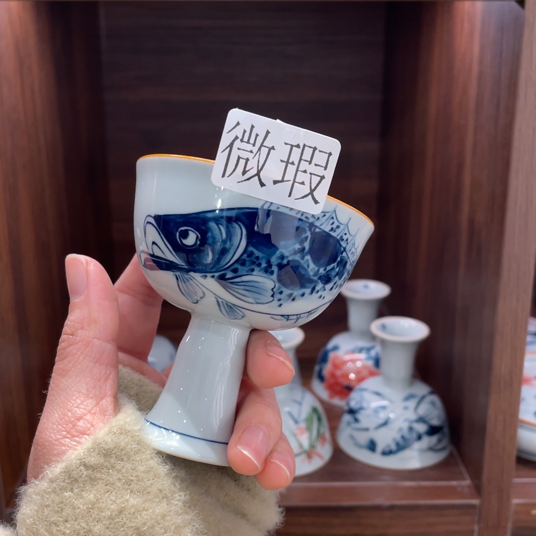 有瑕釉下彩纯手绘