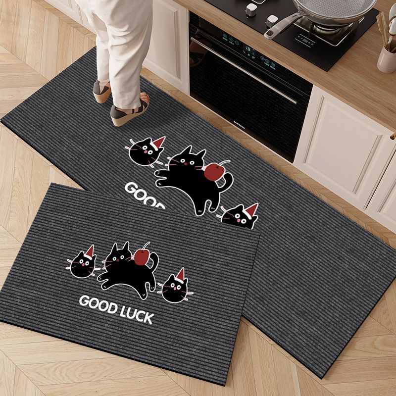厨房专用地垫新款加厚家用吸水垫子高级感防滑防油全铺耐脏脚垫