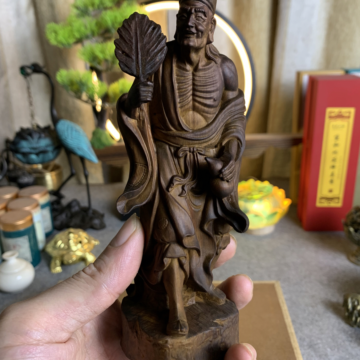 高货哦 太行崖柏雷击木17x6公分活佛济公办公卧室摆件