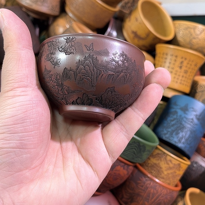 茶杯紫砂全手工紫砂主人杯