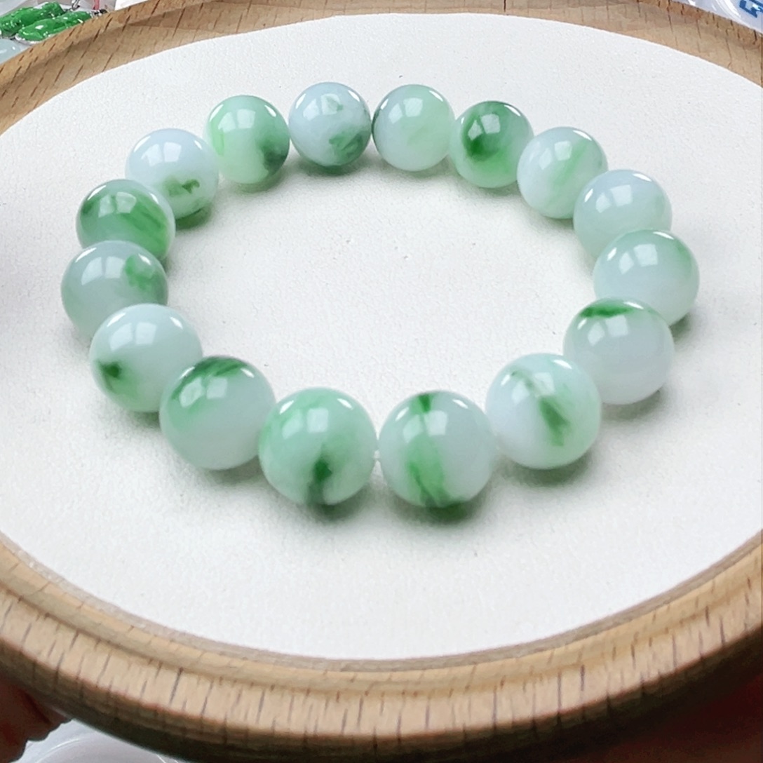 翡翠手串未镶嵌高*手串12+