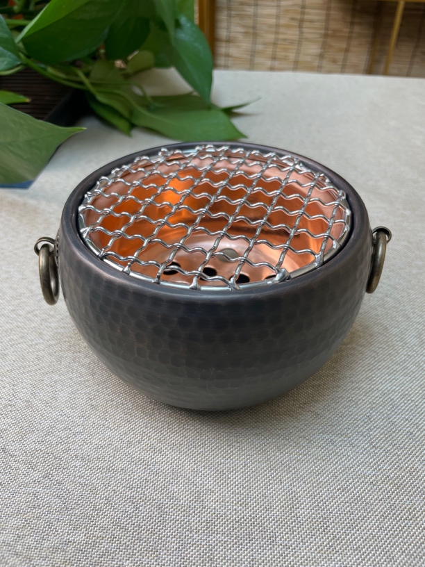 ［银盛铜器］紫铜炭火炉户外便携式烤茶炭火炉
