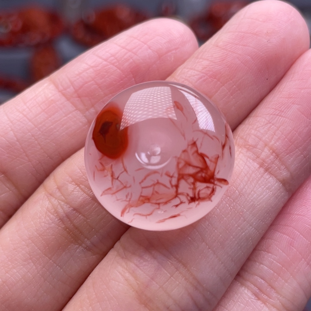 南红玛瑙未镶嵌珠宝奇石平安扣吊坠