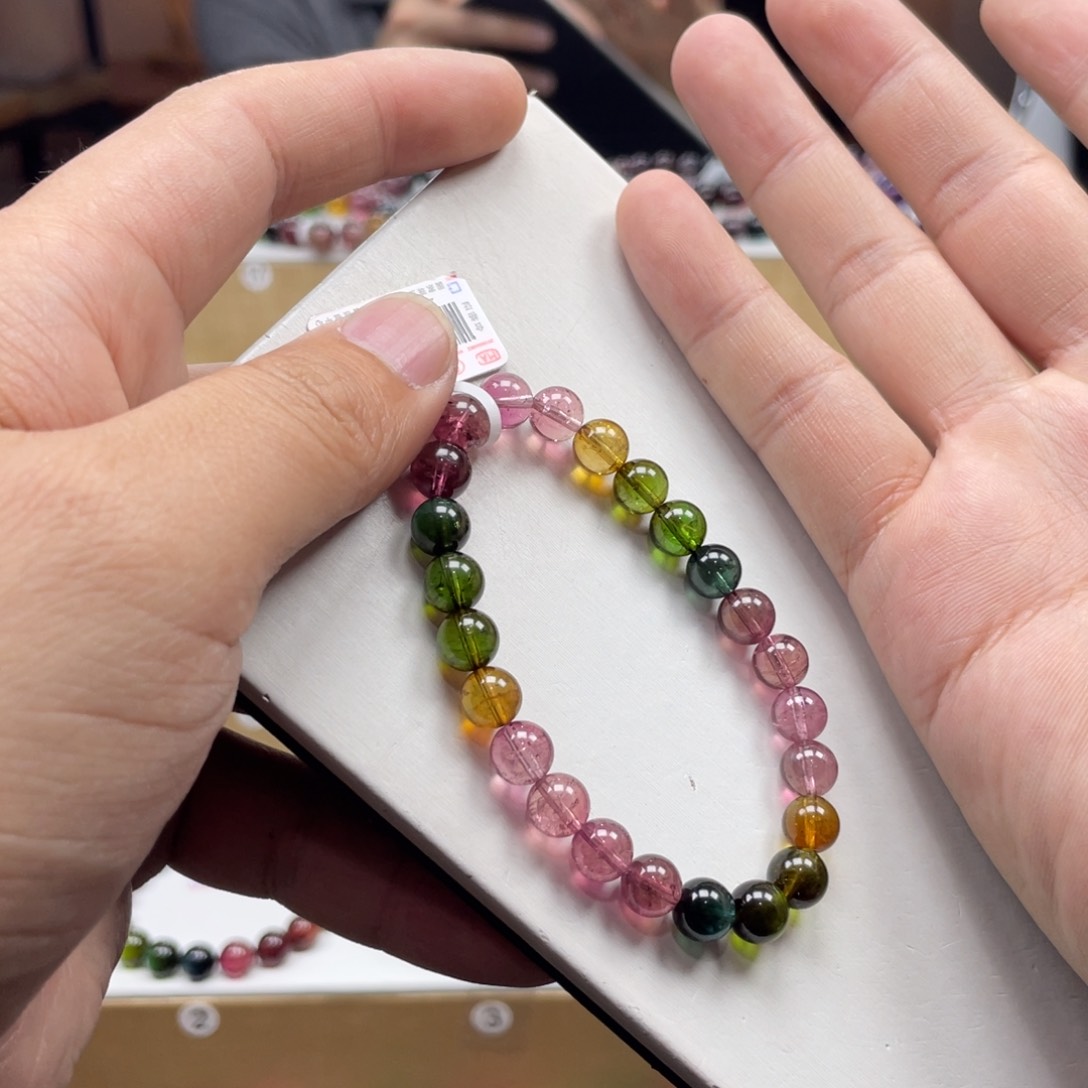 碧玺手串未镶嵌7.5mm.mmmmmmmmmm