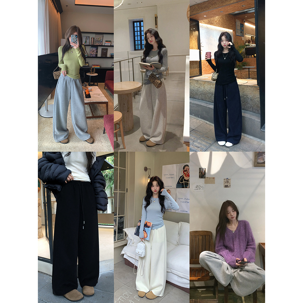 张贝贝 主推 新疆长绒棉 松弛感阔腿裤