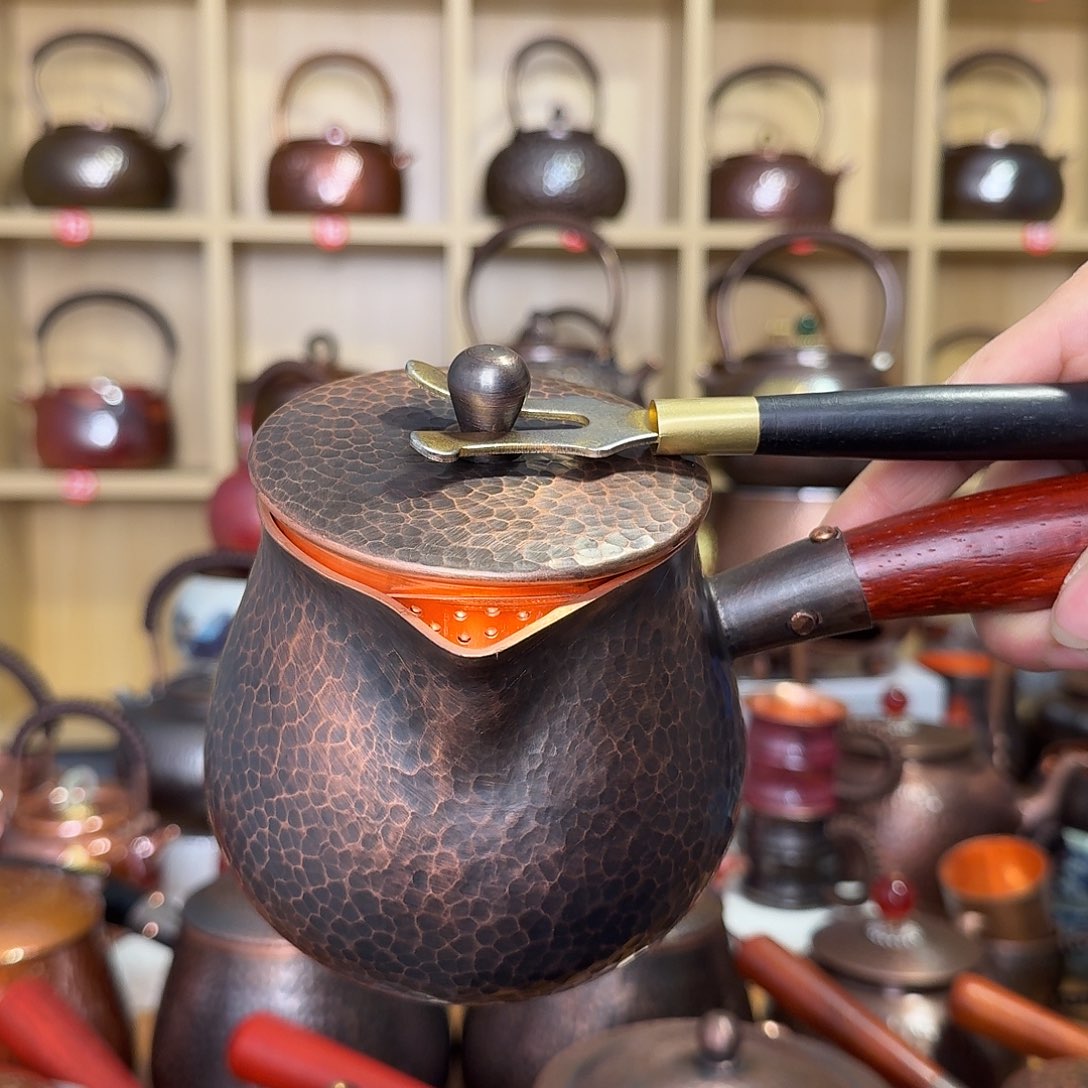 600毫升紫铜侧把壶