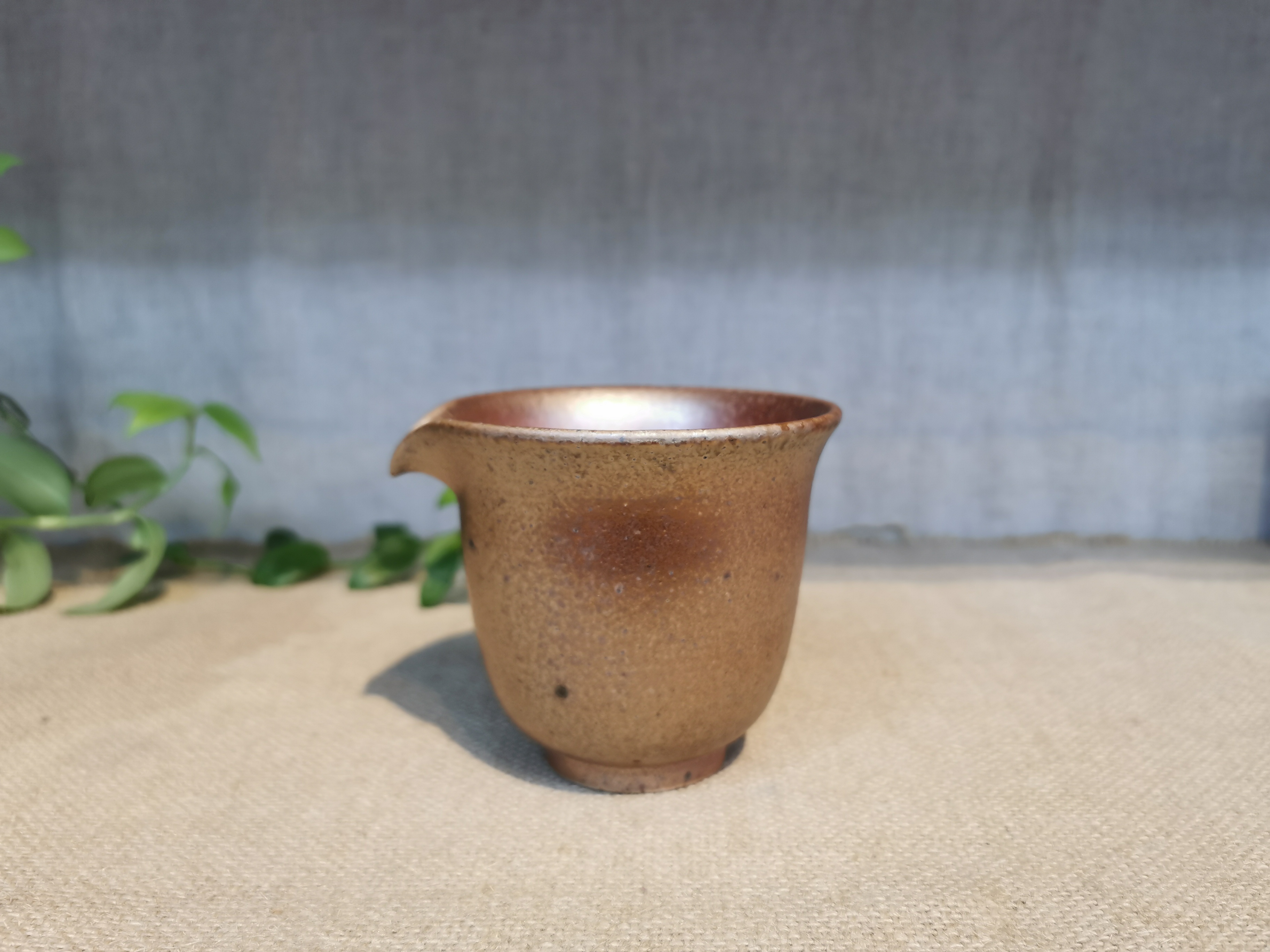 云南建水紫陶浪鬼禅寂柴烧作品精品公道杯170毫升