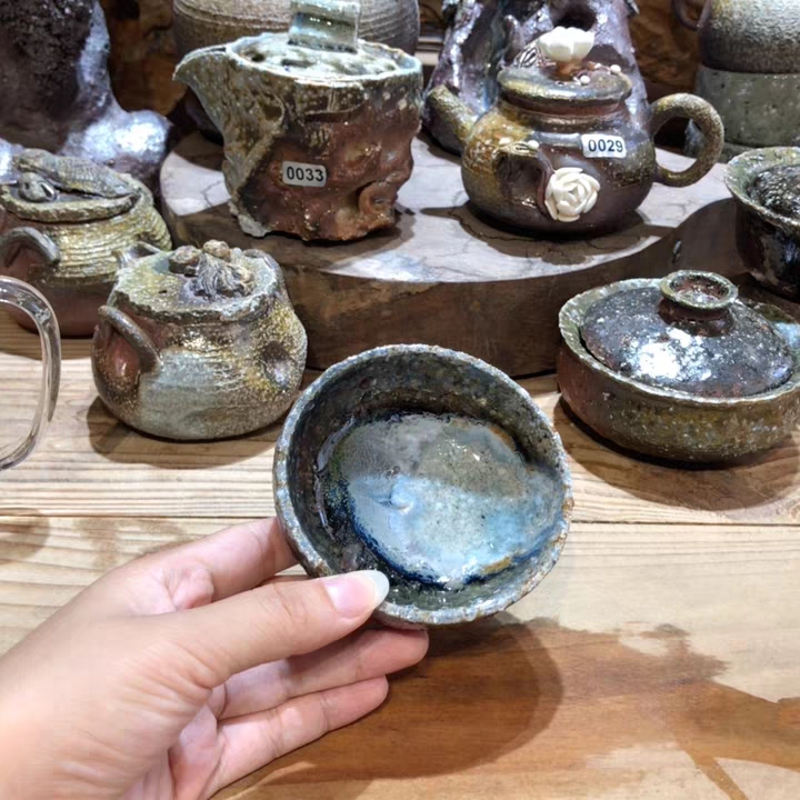 原矿粗陶泥料茶杯