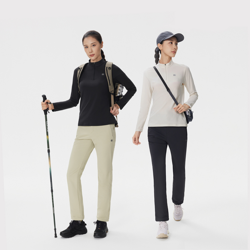 KOLON SPORT可隆秋冬新款T恤女士S-FUNCTIONAL半拉链长袖内搭