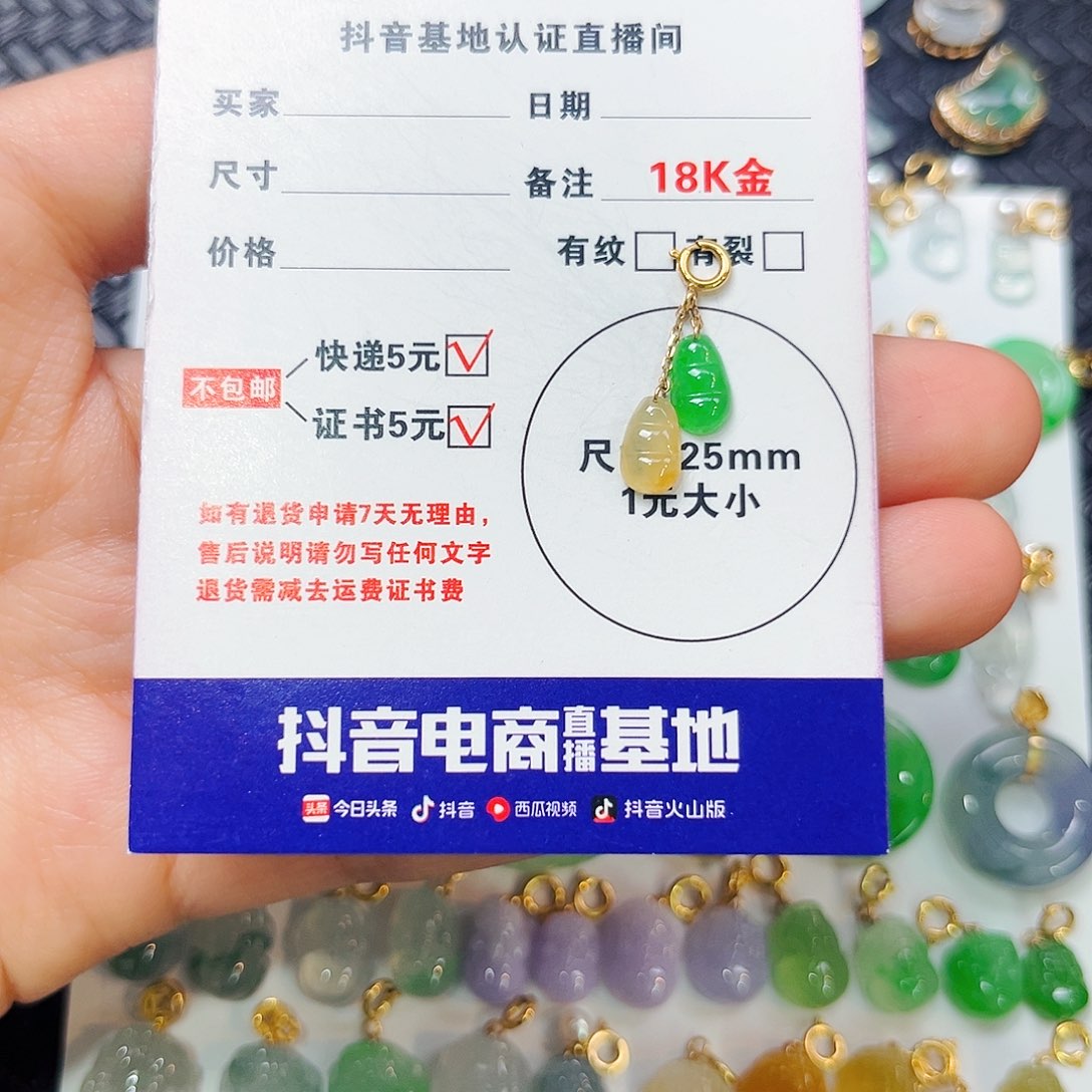 东***京翡翠18K金镶嵌颈饰