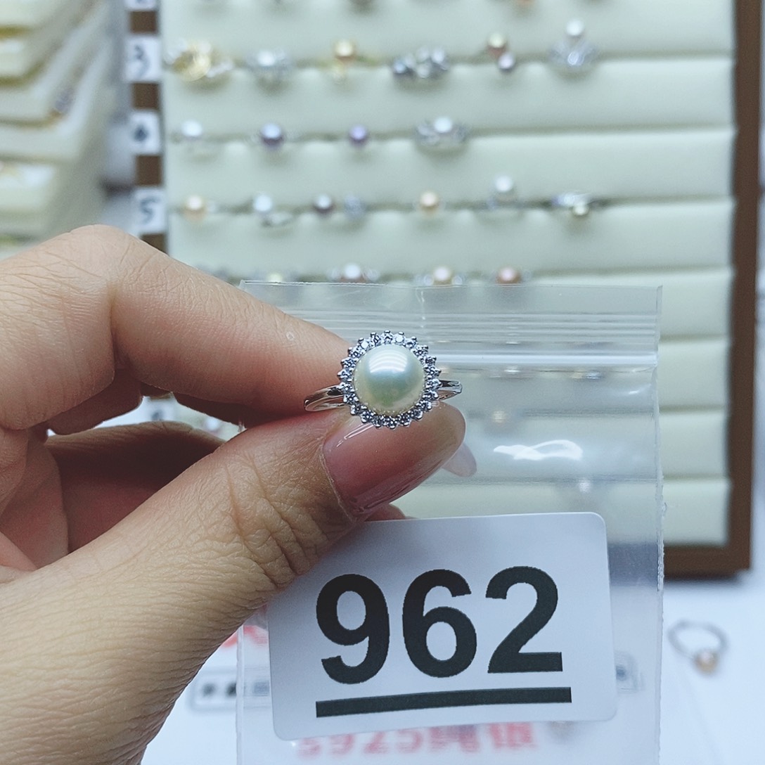 淡水珍珠戒指银S925镶嵌刘*士962