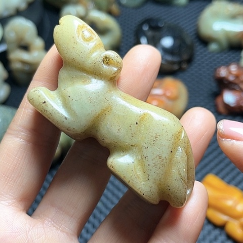 白玉菩提吊坠摆件