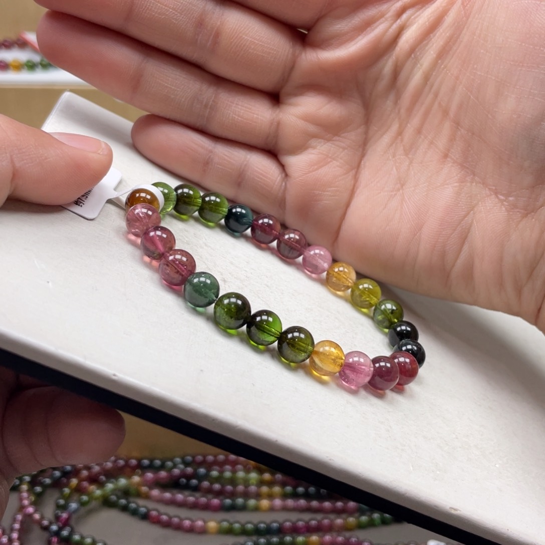 碧玺手串未镶嵌7.5mmmmmmmmmmmmmmmmmm