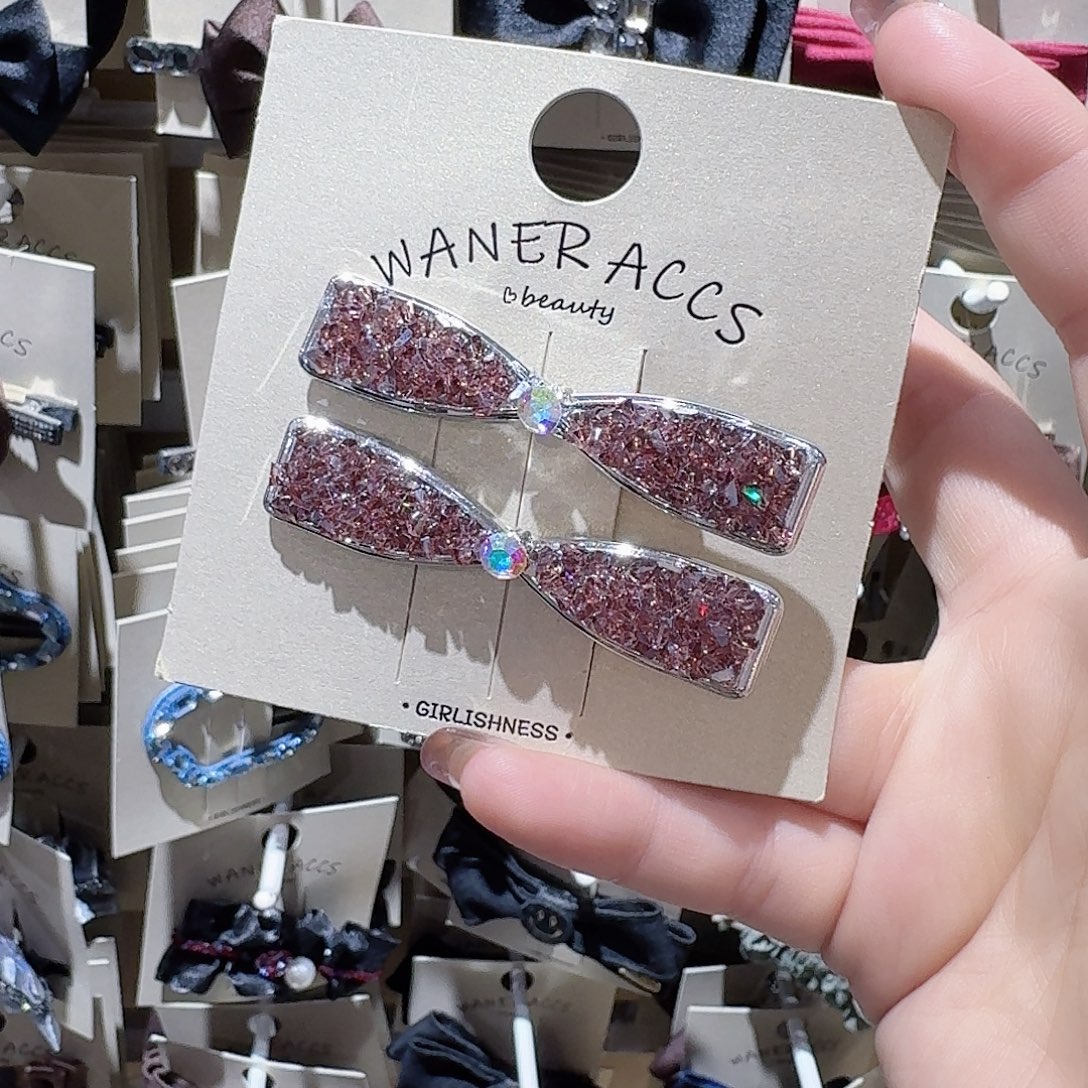 皮质铁合金紫色蝴蝶结