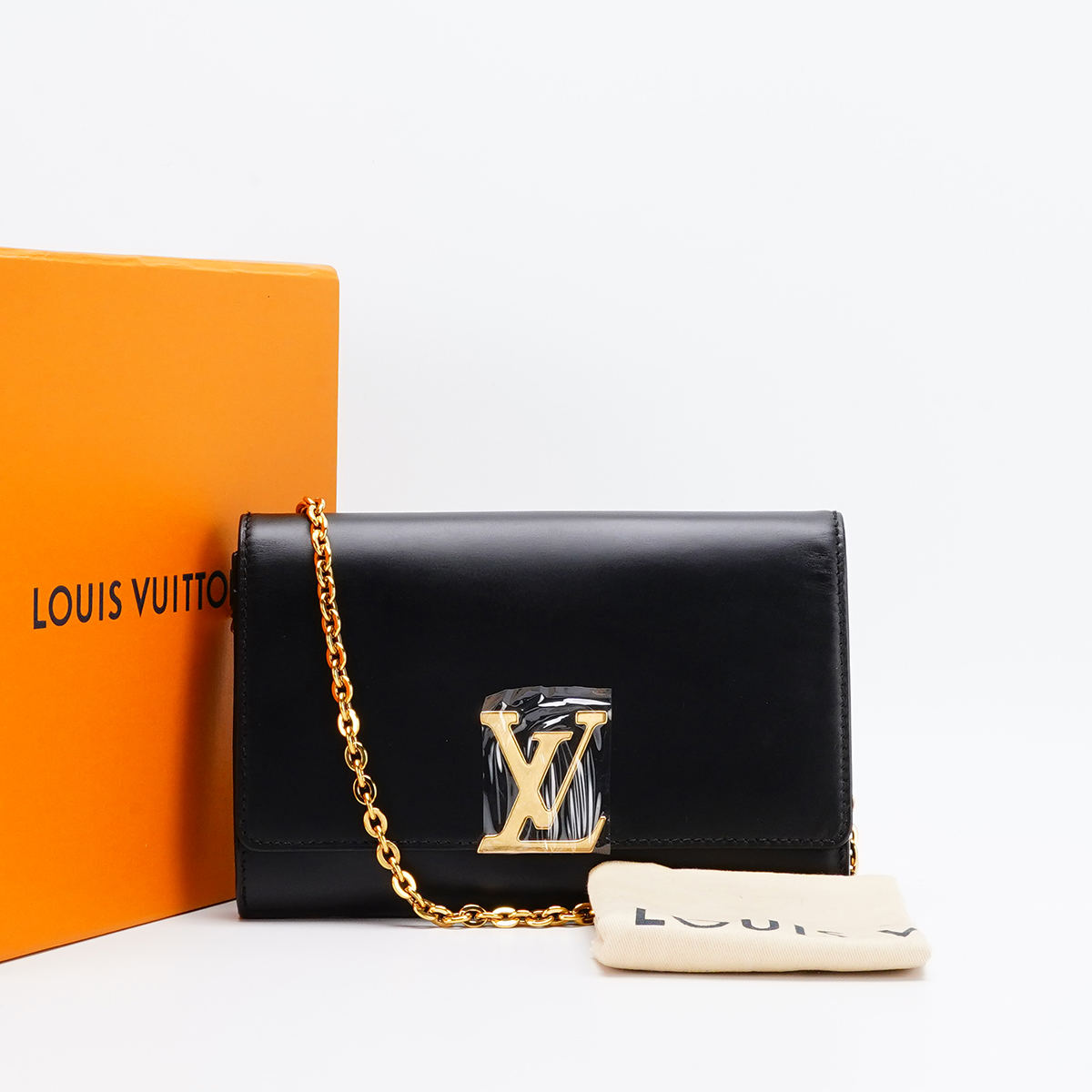 95新 LouisVuitton/路易威登 【静文】 louise中号吸扣款斜挎包