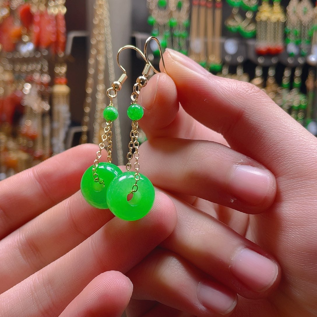 玛瑙/玉髓耳饰合金饰品