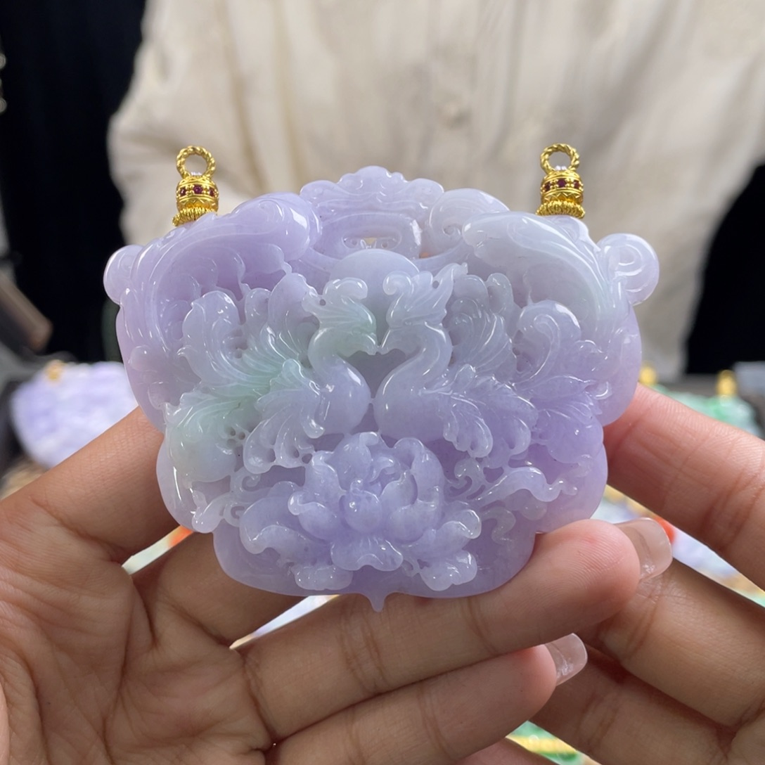 翡翠颈饰未镶嵌代编织