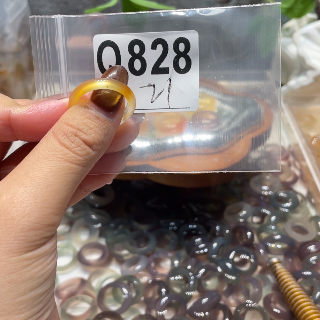 玛瑙/玉髓未镶嵌戒指828