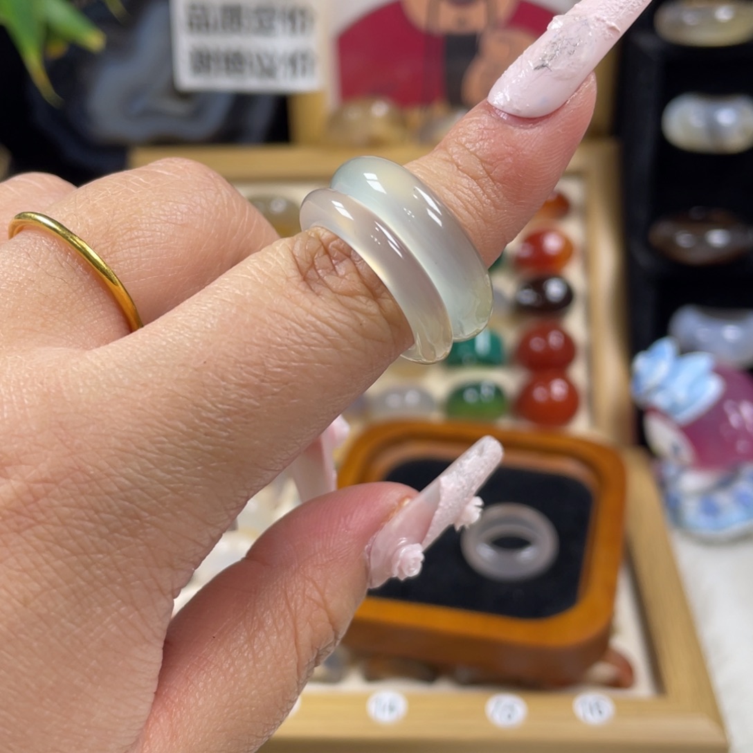 玛瑙/玉髓未镶嵌戒指19（非质量问题.不退不换）