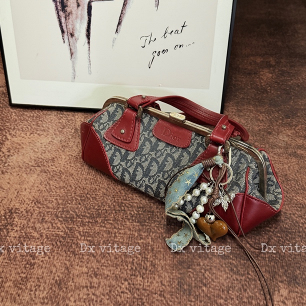 95新 DIOR/迪奥 dior 老花中古punk手提包