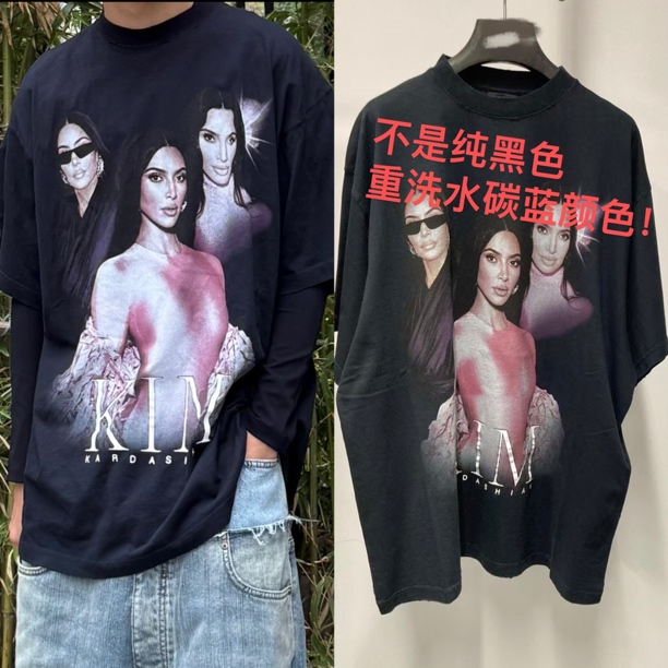 RAM出品 康丽印花190克卡戴珊人像男女同款短袖T恤