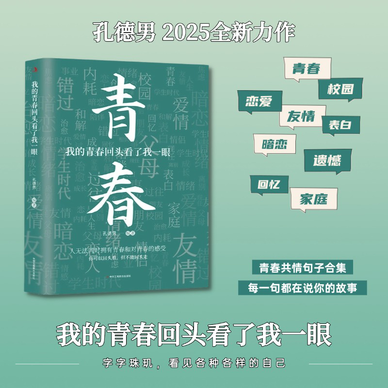我的青春回头看了我一眼 孔德男2025新作 青春治愈成长遗憾句子集