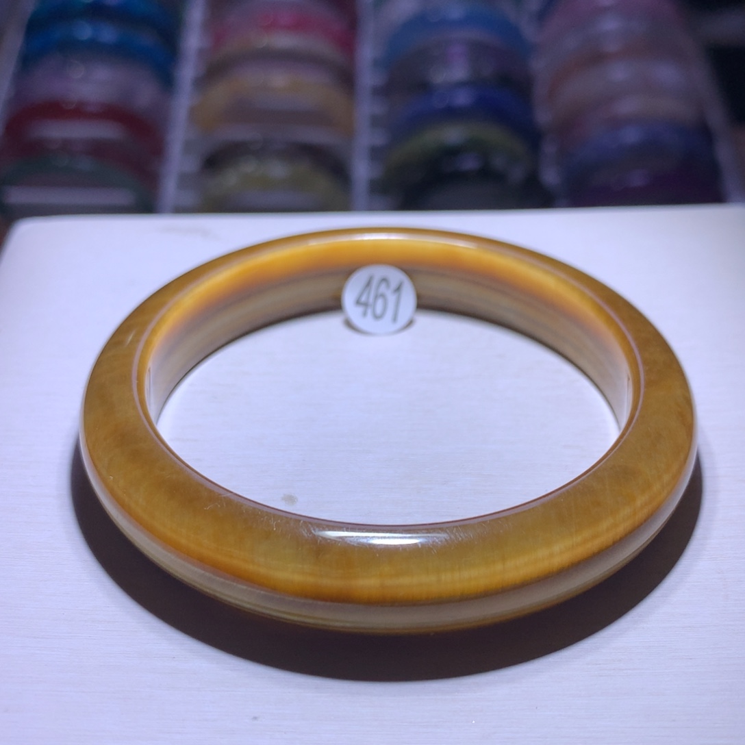 水晶银S925镶嵌手镯虎眼57.8圈461