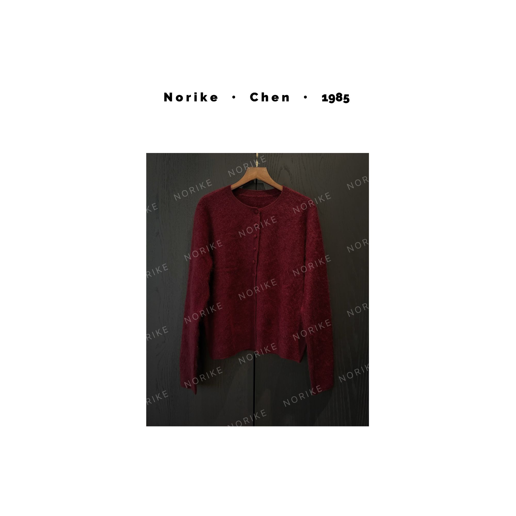 经典款拉毛针织开衫羊毛羊绒混纺柔软不扎毛衣NK51081