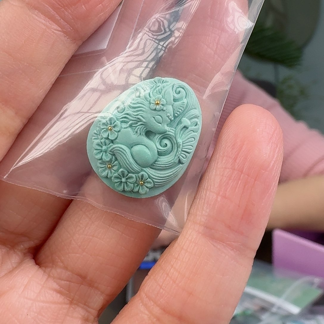 绿松石珠宝奇石未镶嵌白**嘟