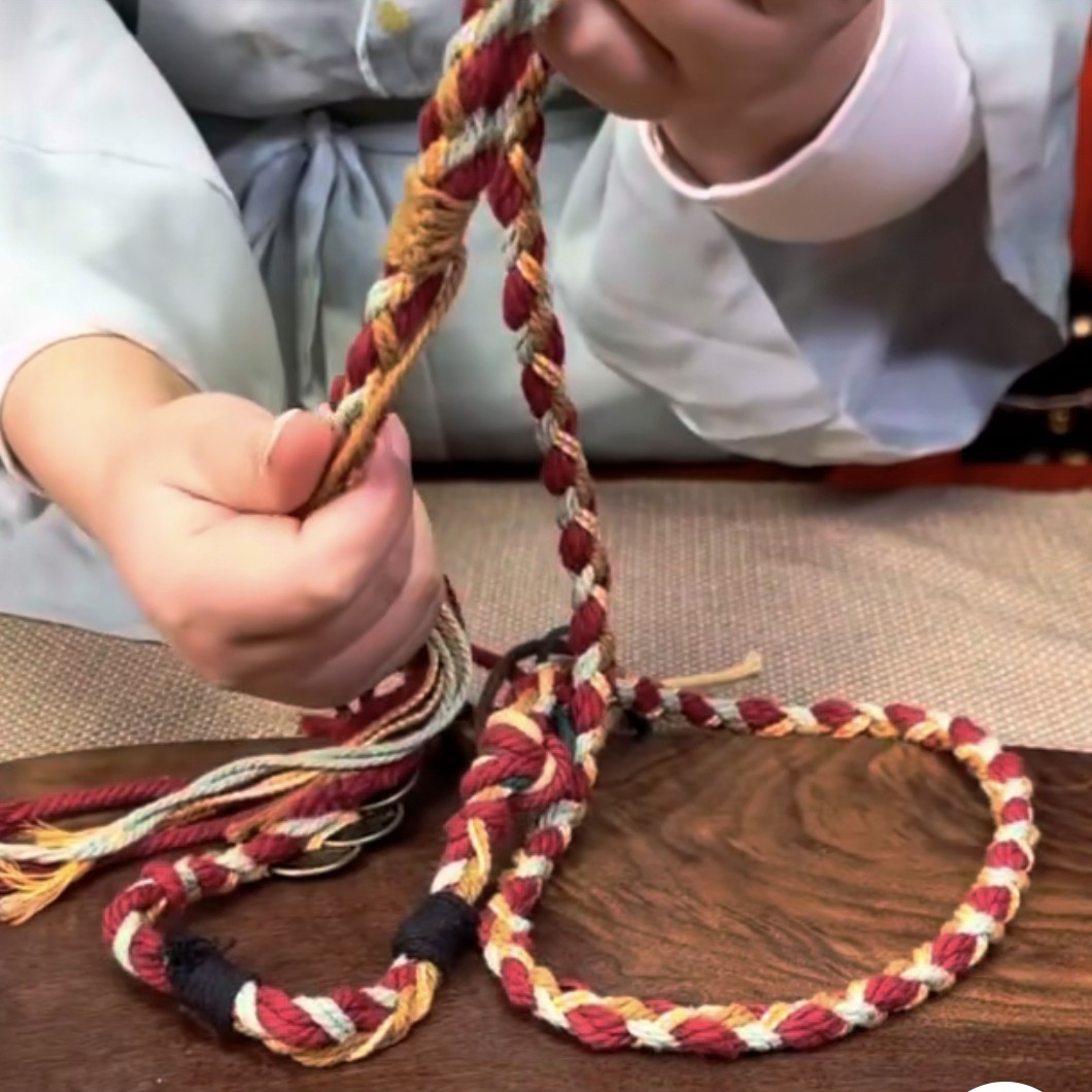 非金属锦纶手链 葫芦挂绳，手工编织五彩手绳民族风手搓棉饰品