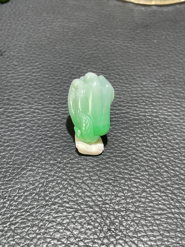 绿色佛手、知足常乐，绿色，观赏石，