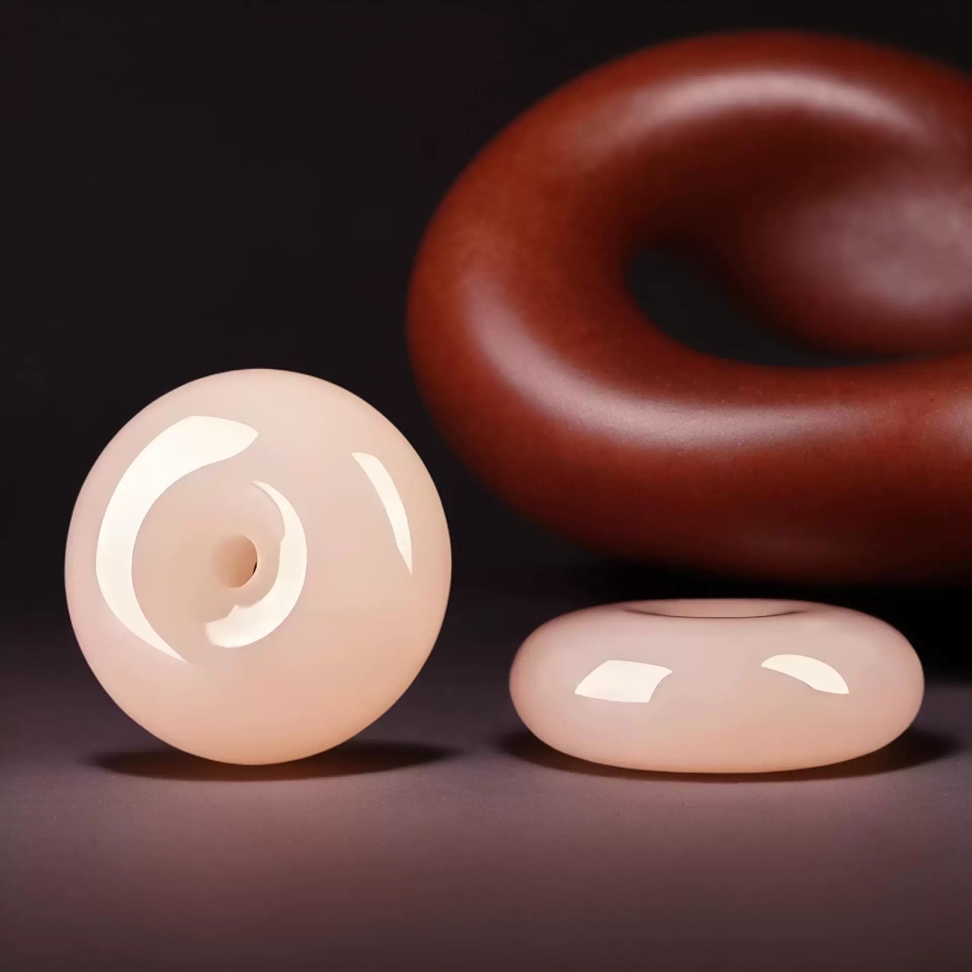 精美冰藕平安扣摆件