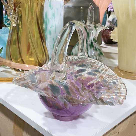 无铅玻璃高度21厘米琉璃芬顿花蓝