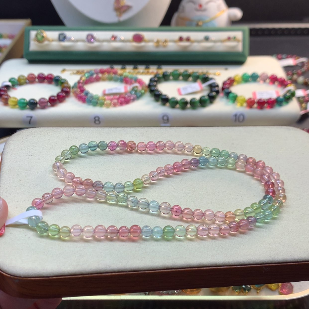 【闪购商品】碧玺手链未镶嵌人鱼多圈5.4mm