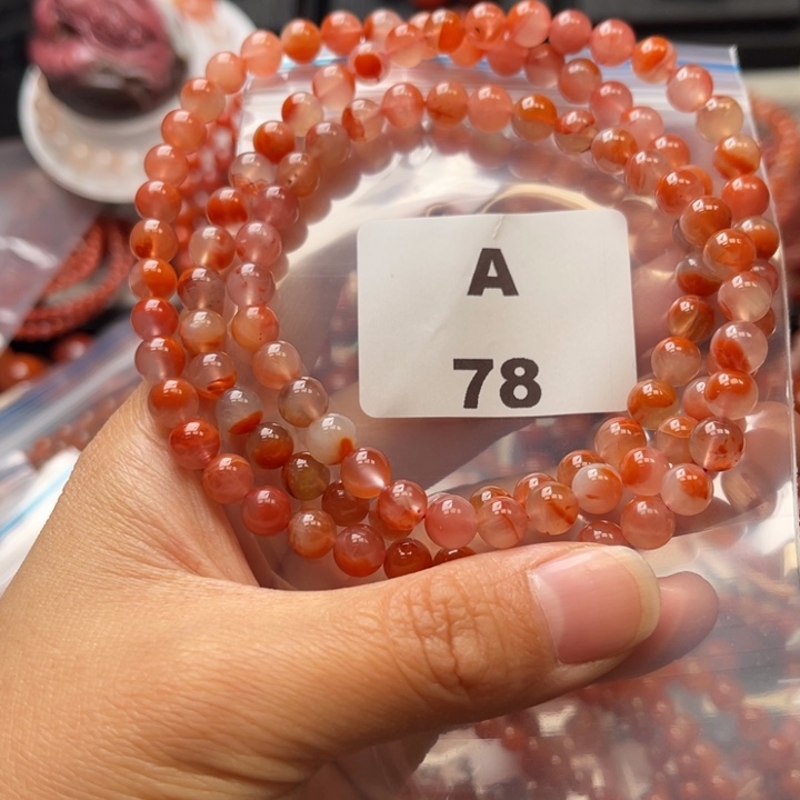 南红玛瑙未镶嵌多样性发货默认微瑕称重6mm