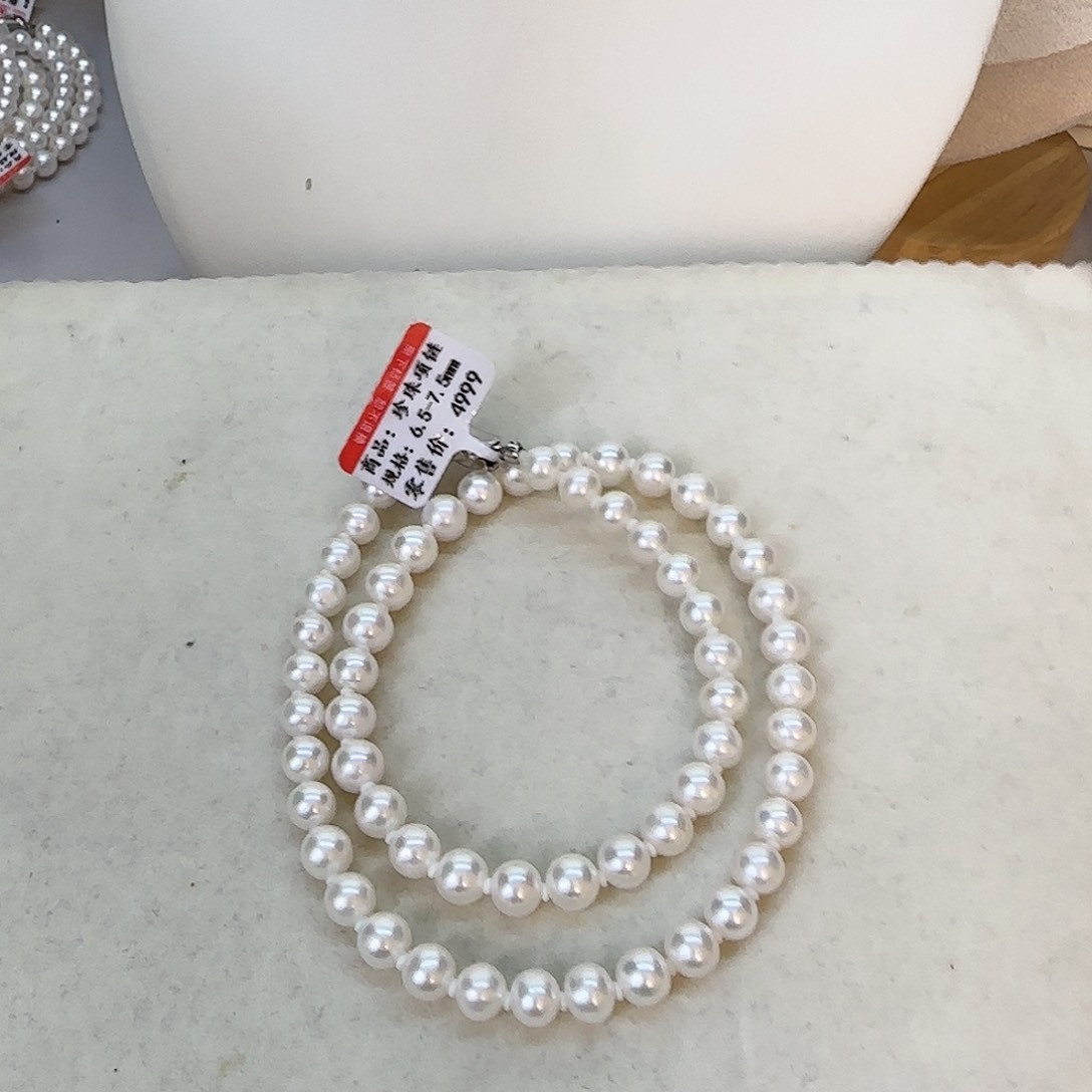 淡水珍珠项链银S925镶嵌