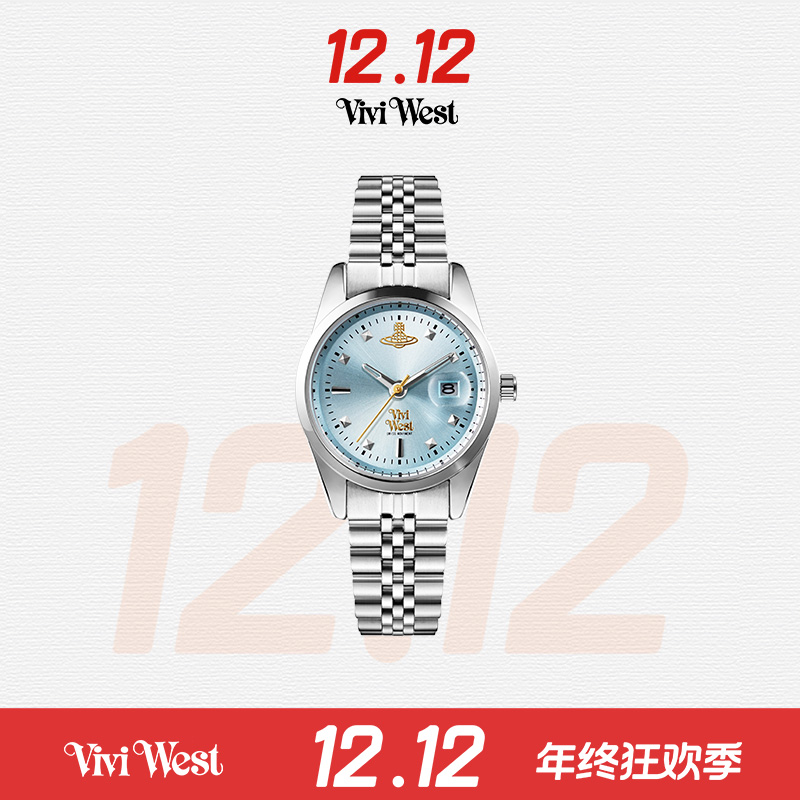 碎冰蓝--双12精选气质轻奢女士小众经典精致腕表--TH2603-Y18