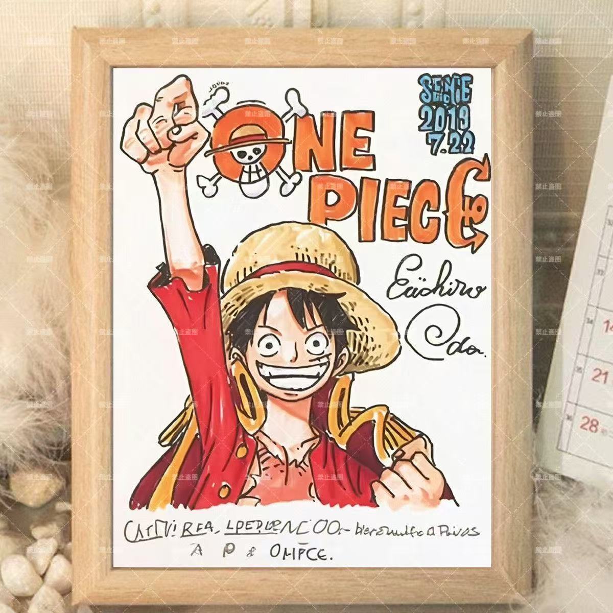海贼王二创 签名款装饰画7寸（带相框）