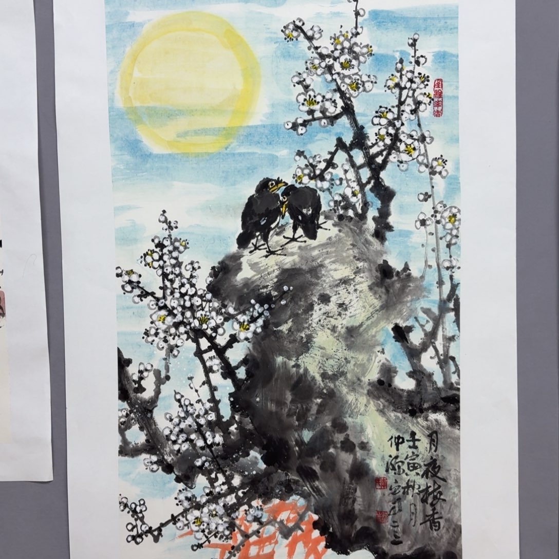 国画艺术家真人手绘