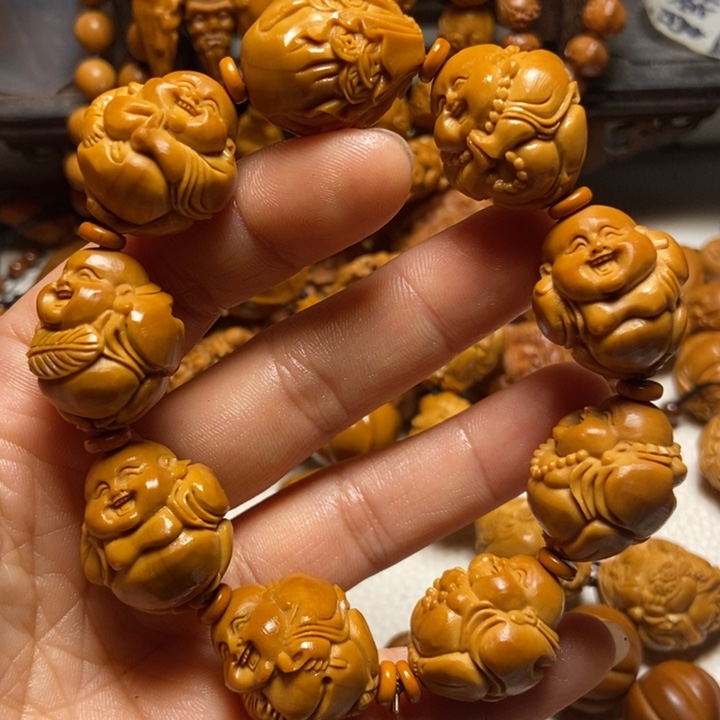 【闪购商品】橄榄核吊坠八大弥勒2.1