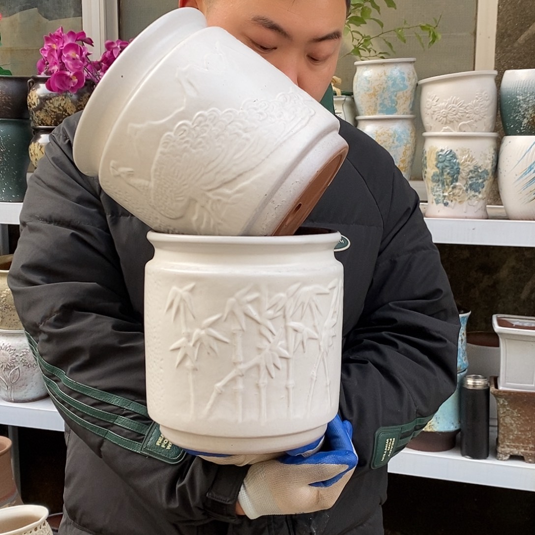 花盆紫砂口20高20处理俩个