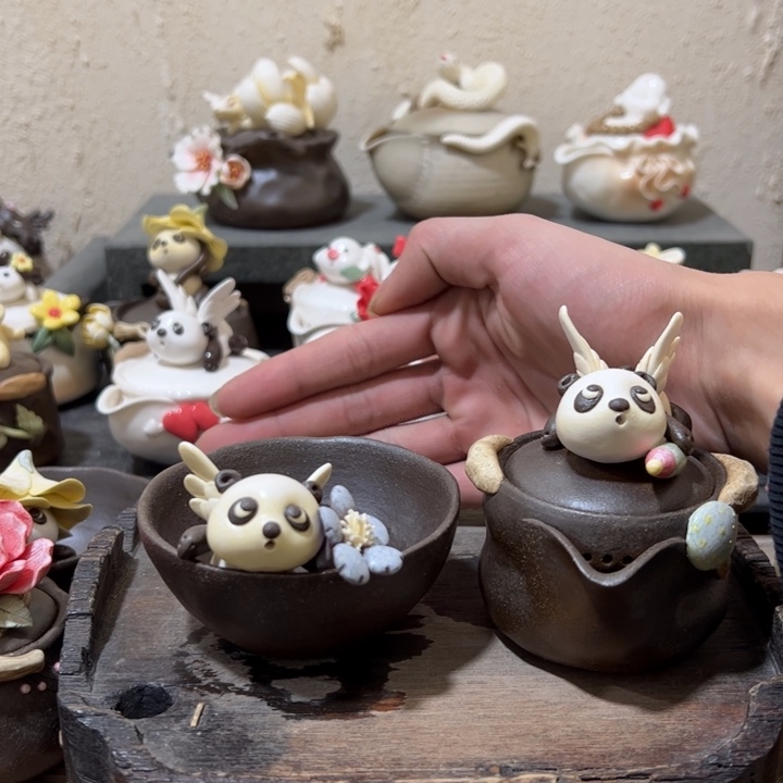 小熊猫宝瓶一壶一杯